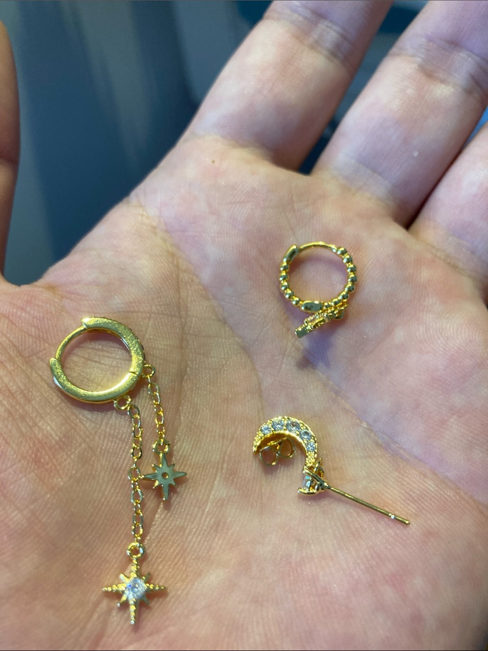 Fashion earrings 3en 1